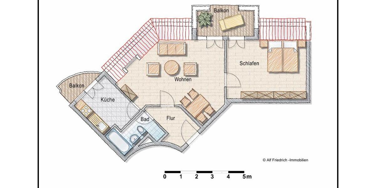 Dachgeschoßwohnung Ahrensfelde - 2 Zimmer, 57 m&sup2;, 967&euro; | Angebot:26662769