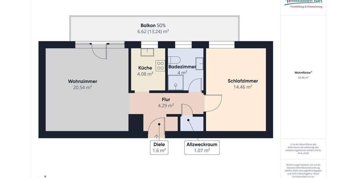 Etagenwohnung Dillingen - 2 Zimmer, 57 m&sup2;, 94.800&euro; | Angebot:24874205