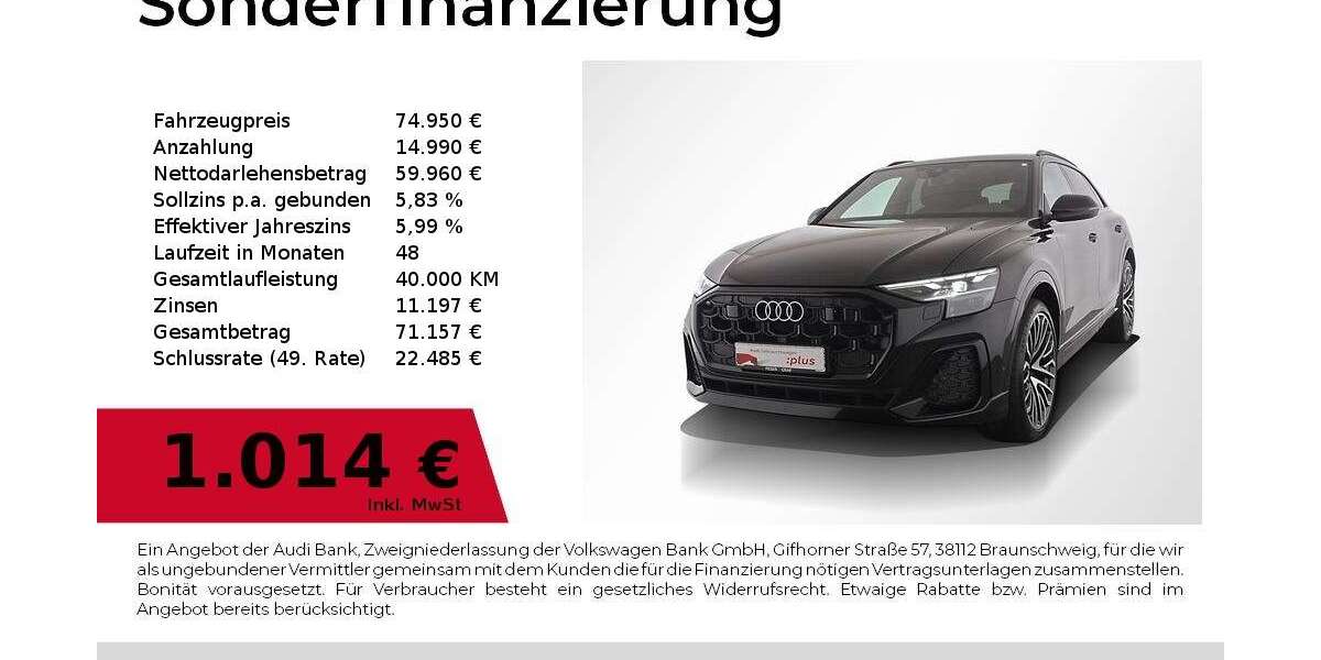 Audi Q8 9.999 km 74.950 &euro; Nürnberg 90441