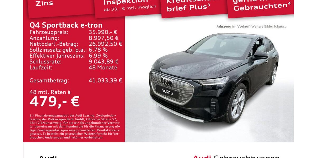 Audi Q4 e-tron 53.392 km 35.990 &euro; Dresden 01067
