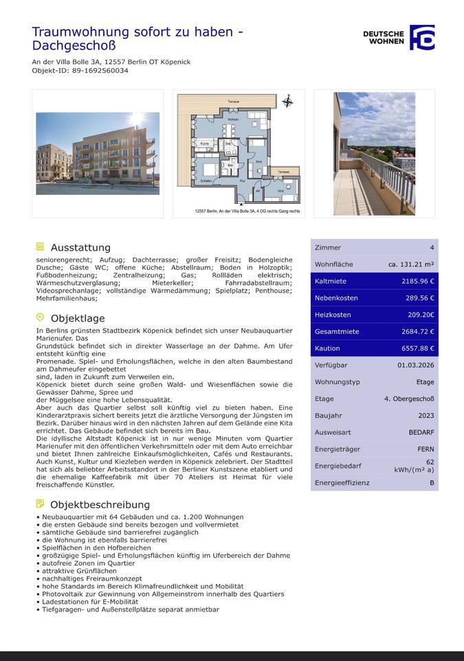 Traumdachgeschoss Wohnung in Köpenick