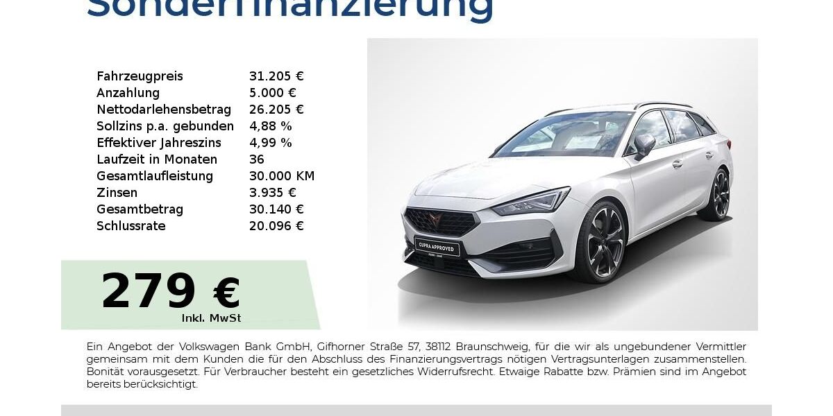 Cupra Leon 28.750 km 30.450 &euro; Lauf an der Pegnitz 91207
