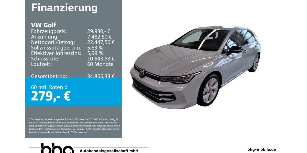 VW Golf 14.778 km 29.930 &euro; Kehl 77694
