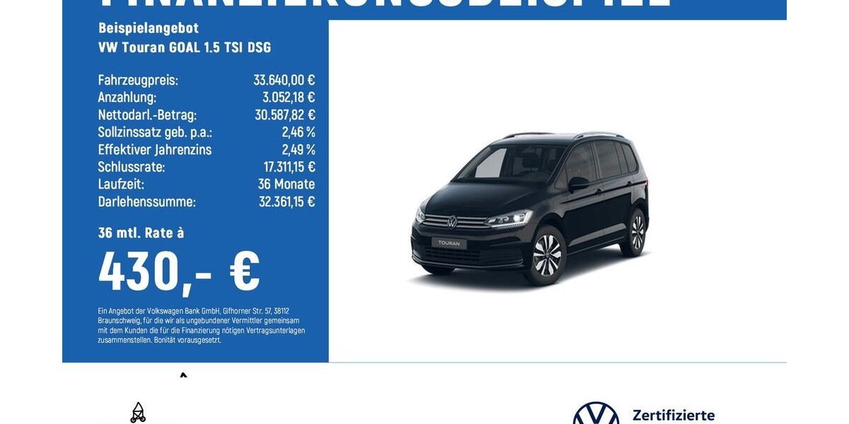 VW Touran 25.458 km 33.640 &euro; Wolfenbüttel 38304