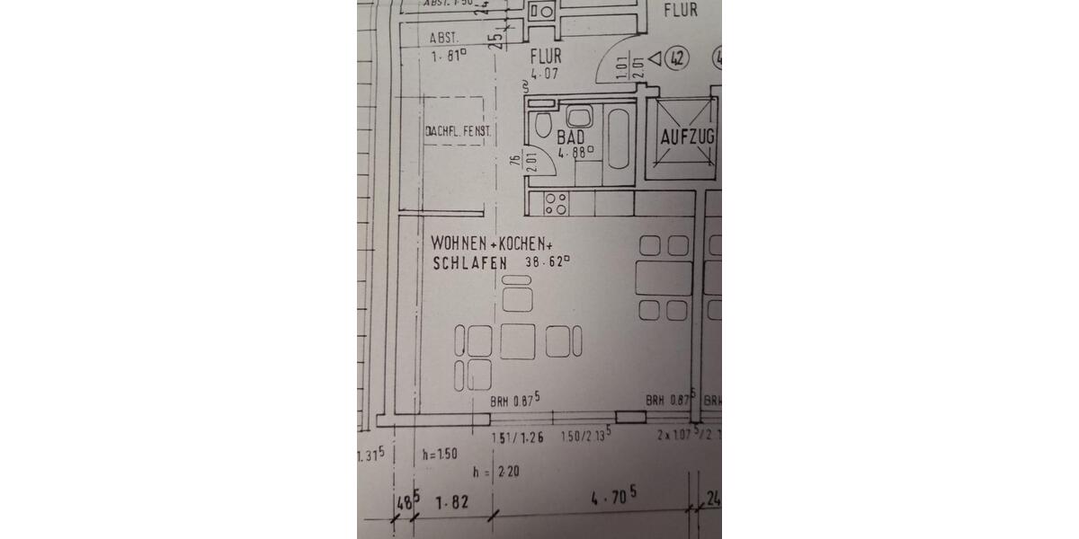 Dachgeschoßwohnung Bürstadt - 1.5 Zimmer, 48 m&sup2;, 129.000&euro; | Angebot:25649537