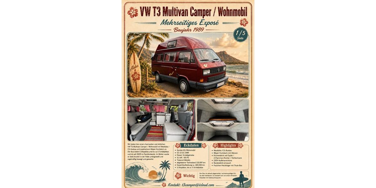 VW T3 Multivan 180.000 km 14.999 &euro; Aumühle 21521