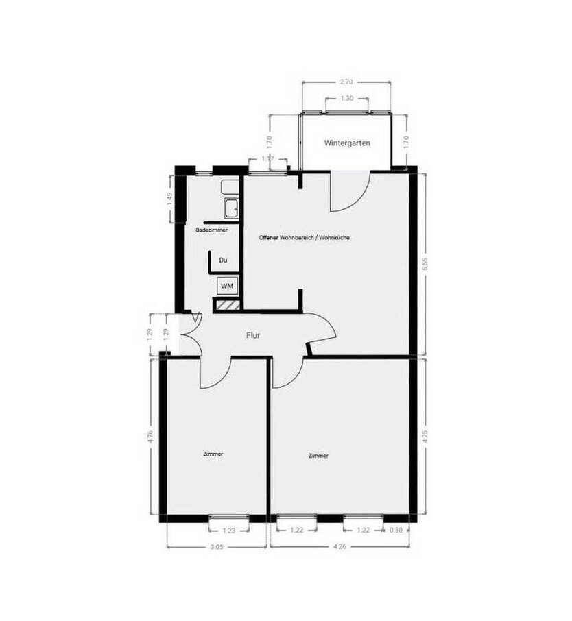 Von Privat: Sanierte AltbauWohnung mit Wintergarten & Stellplatz - zentral in Eberswalde
