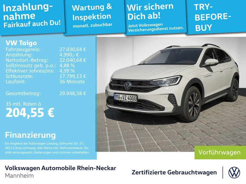 VW Taigo 4.900 km 25.991 € Mannheim 68309