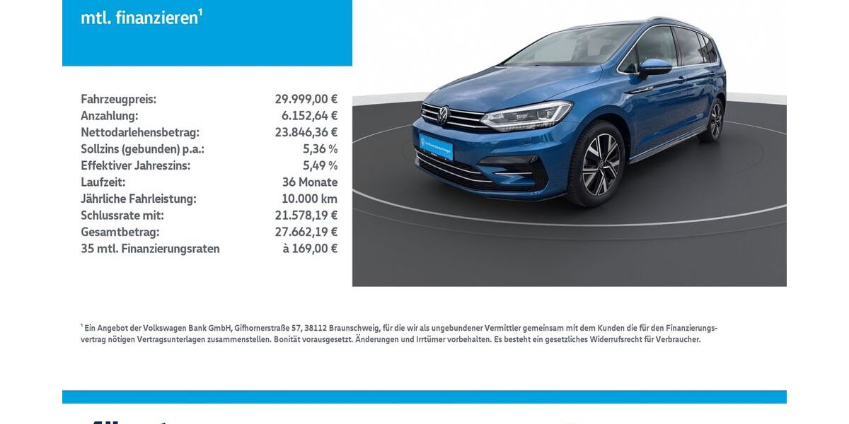 VW Touran 57.408 km 29.999 &euro; Leinefelde-Worbis/DE 37327