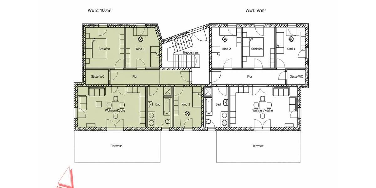 Erdgeschoßwohnung Wilsdruff - 4 Zimmer, 97 m&sup2;, 1.552&euro; | Angebot:26647410