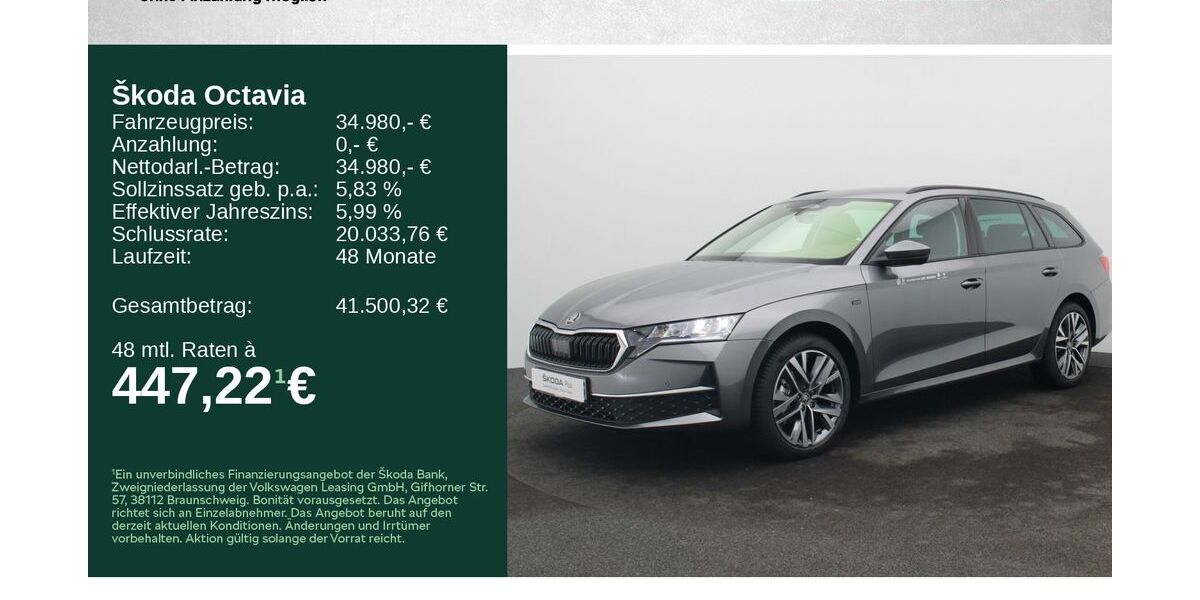 Skoda Octavia 15.500 km 34.980 &euro; Würzburg 97084