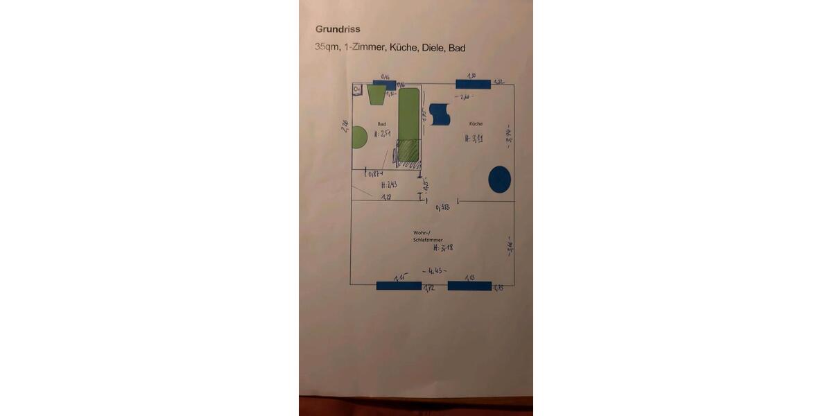 Erdgeschoßwohnung Köln Mülheim - 1 Zimmer, 35 m&sup2;, 175.000&euro; | Angebot:26409307