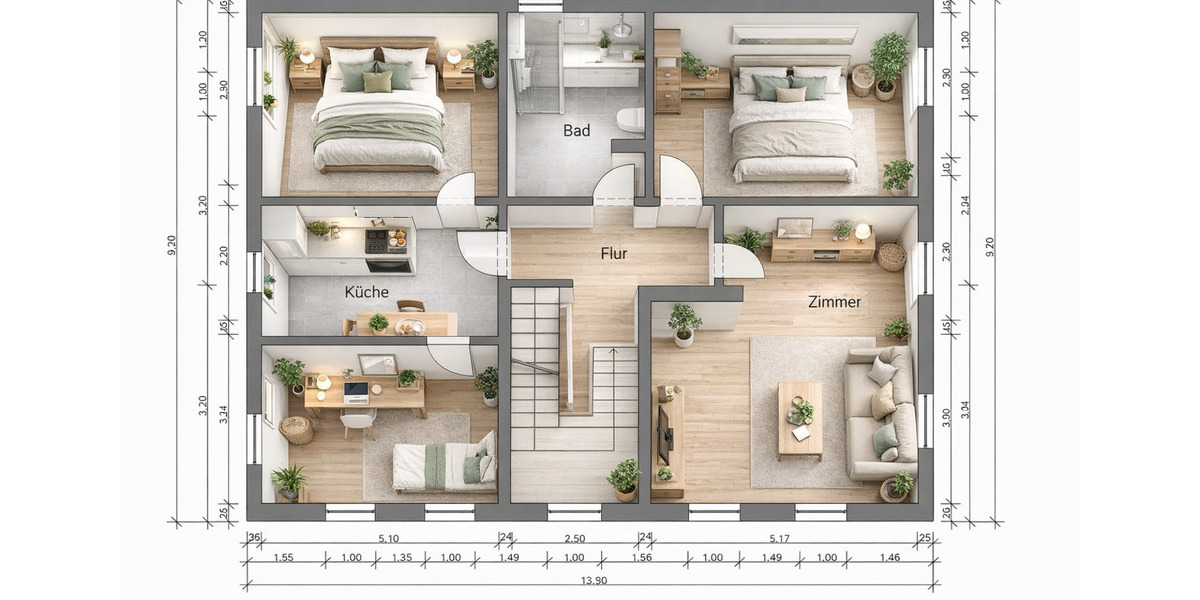 Etagenwohnung Kassel Bettenhausen - 5 Zimmer, 100 m&sup2;, 850&euro; | Angebot:25417648