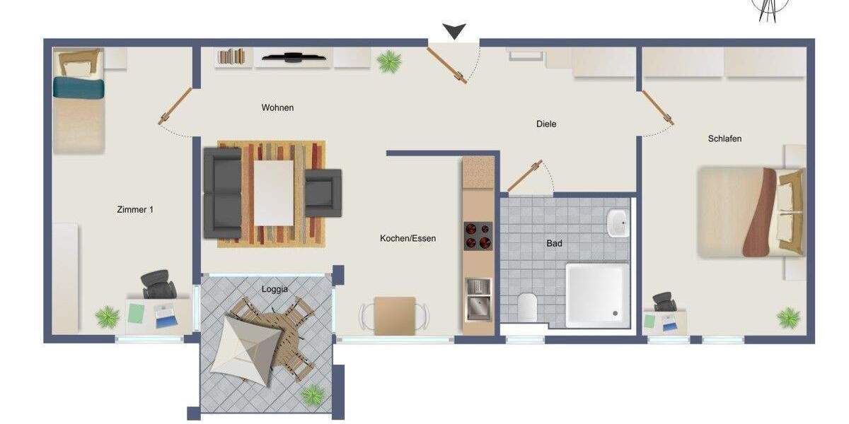 Etagenwohnung Gärtringen - 3 Zimmer, 69 m&sup2;, 482.500&euro; | Angebot:25846239