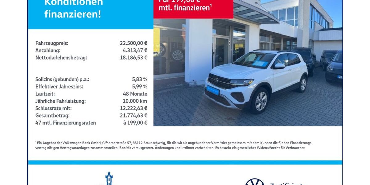 VW T-Cross 16.187 km 22.500 &euro; Woldegk 17348