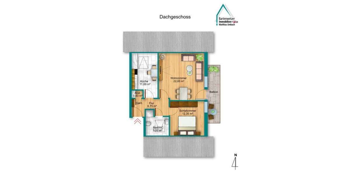 Etagenwohnung Melsungen - 2 Zimmer, 50 m&sup2;, 460&euro; | Angebot:27347918