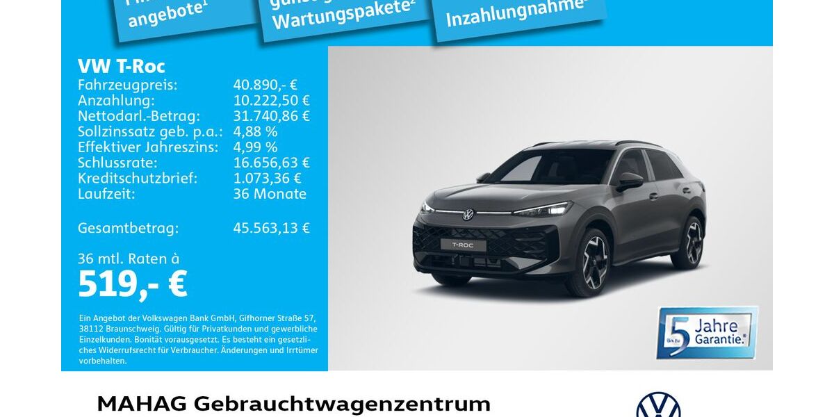 VW T-Roc 3.000 km 40.890 &euro; München 80935