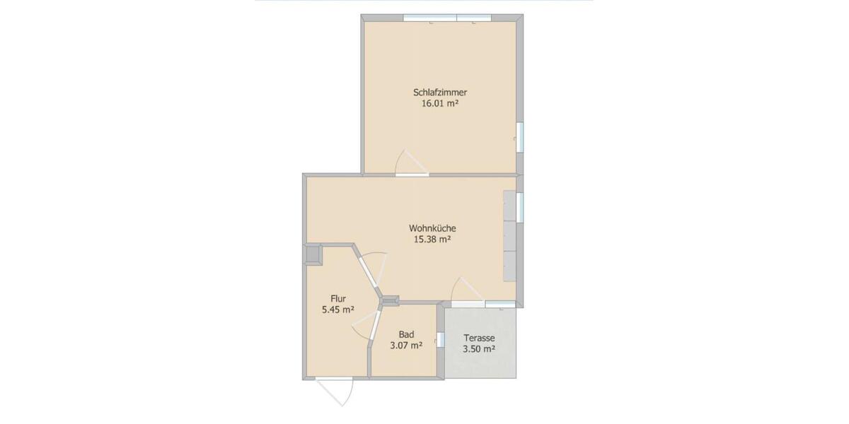 Erdgeschoßwohnung Neutraubling - 1.5 Zimmer, 41 m&sup2;, 170.000&euro; | Angebot:27297044