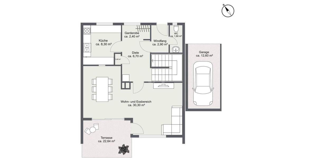Reihenendhaus Planegg - 5 Zimmer, 129 m&sup2;, 899.000&euro; | Angebot:24809537