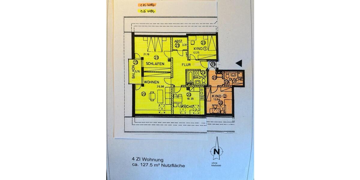 Dachgeschoßwohnung Mühldorf am Inn - 4 Zimmer, 99 m&sup2;, 349.000&euro; | Angebot:25593121
