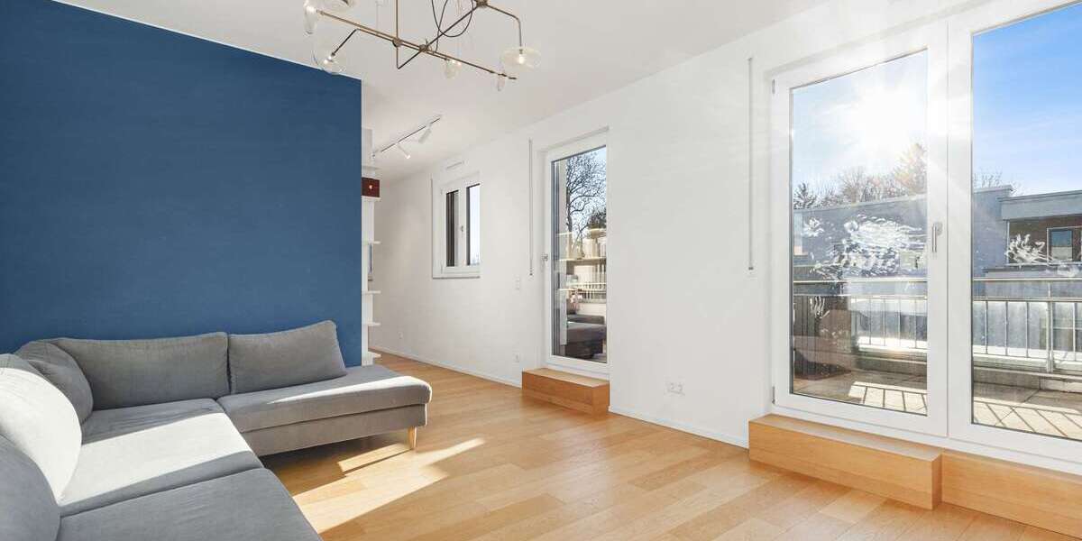 Offenes Wohnkonzept | Schwellenfrei erreichbar | 2 TG-Stellplätze uvm. - Dachgeschoßwohnung Unterhaching | Angebot:24821307