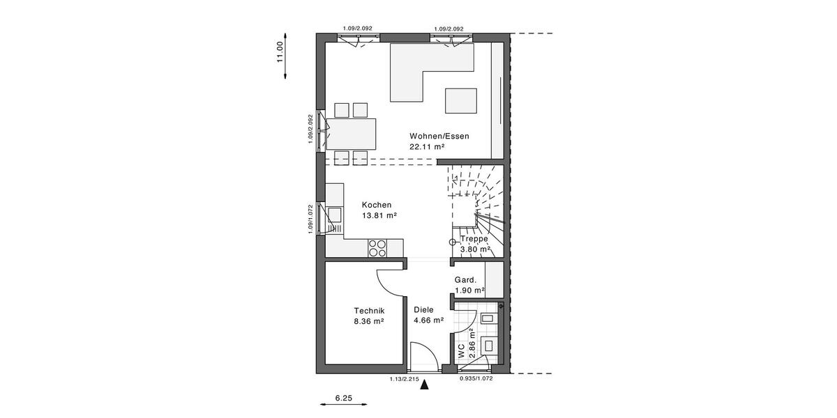 Doppelhaushälfte Hanstedt - 3 Zimmer, 115 m&sup2;, 1.670&euro; | Angebot:26646586