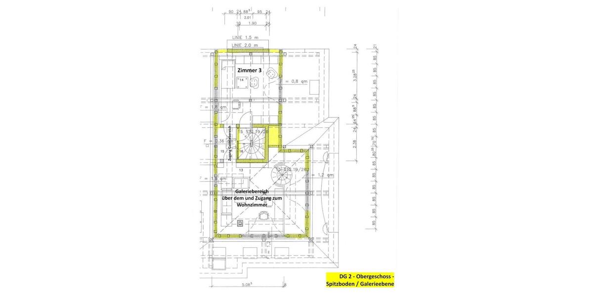 Dachgeschoßwohnung Frankfurt (Oder) - 4 Zimmer, 165 m&sup2;, 1.050&euro; | Angebot:26355014