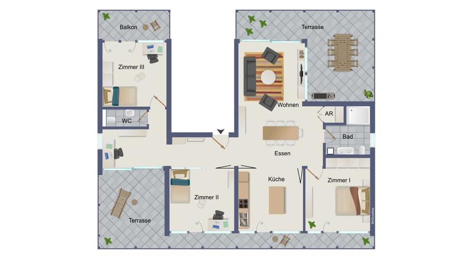 Einfamilienhaus Petersberg - 4.5 Zimmer, 123 m&sup2;, 1.660&euro; | Angebot:26561186