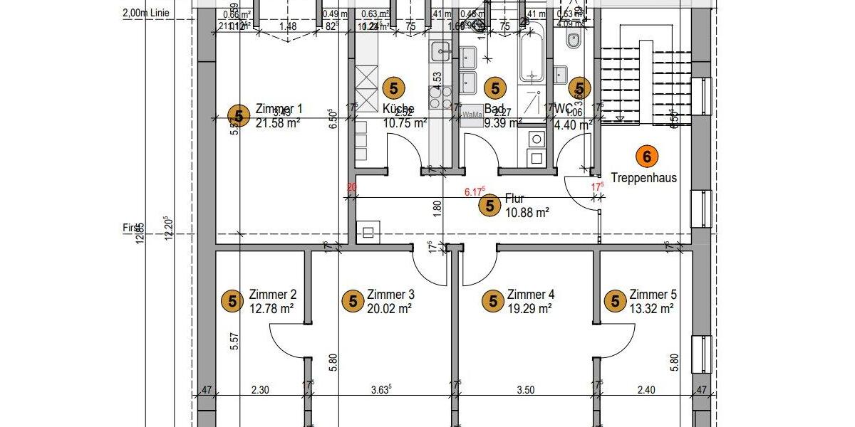 Dachgeschoßwohnung Waldkirch - 5 Zimmer, 122 m&sup2;, 389.000&euro; | Angebot:26312569