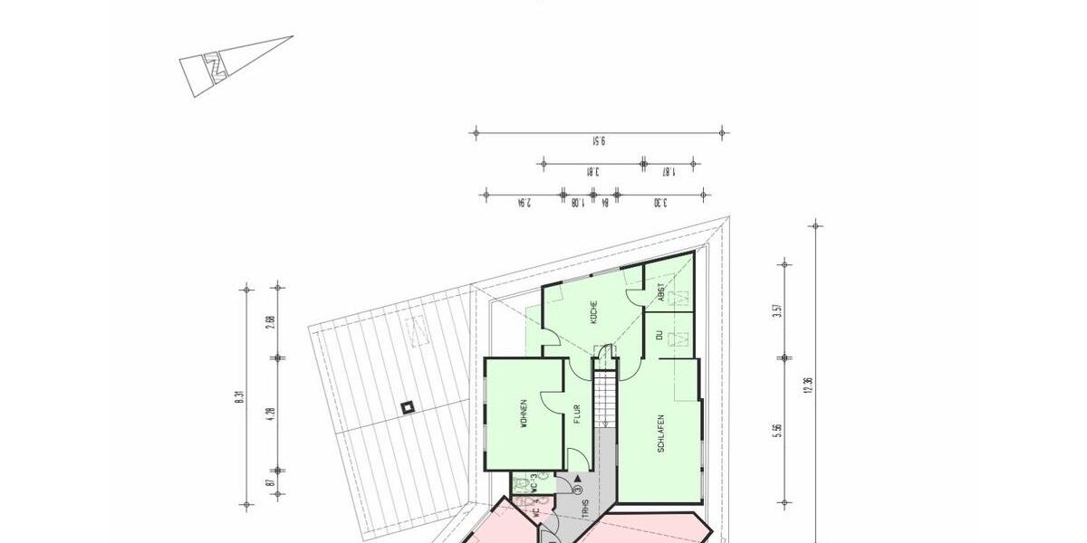 Dachgeschoss Wohnung 50qm in Leck zu vermieten 2 zimmer