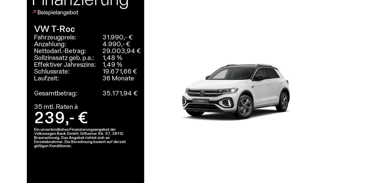 VW T-Roc 8.743 km 31.990 &euro; Haßfurt 97437