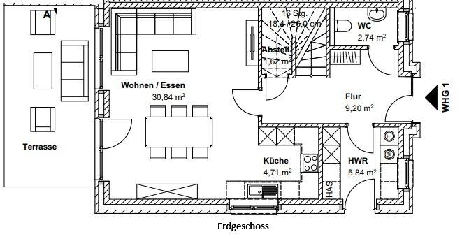 Doppelhaushälfte Meppen - 4 Zimmer, 104 m&sup2;, 1.150&euro; | Angebot:26068940