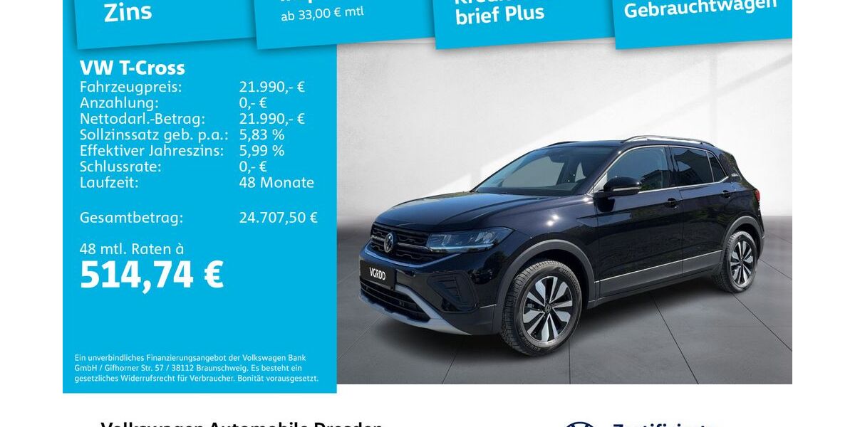 VW T-Cross 9.447 km 21.490 &euro; Dresden 01067