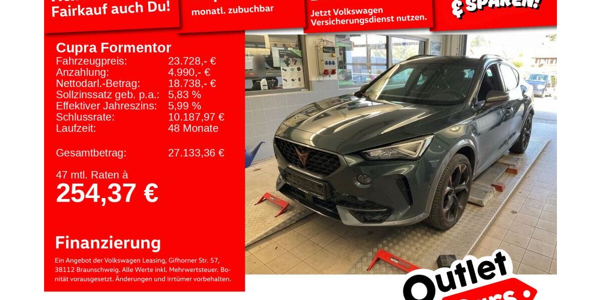 Cupra Formentor 78.424 km 23.491 &euro; Weinheim 69469