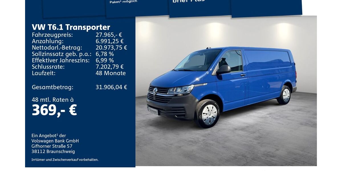 VW T6 Transporter 55.215 km 26.775 &euro; Mosbach 74821