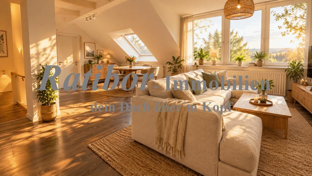 Helle 3 Zimmer Mansardenwohnung mit Balkon und Garage in zentraler Wohnlage Nähe Schulzentrum - Dachgeschoßwohnung Roth | Angebot:27717815