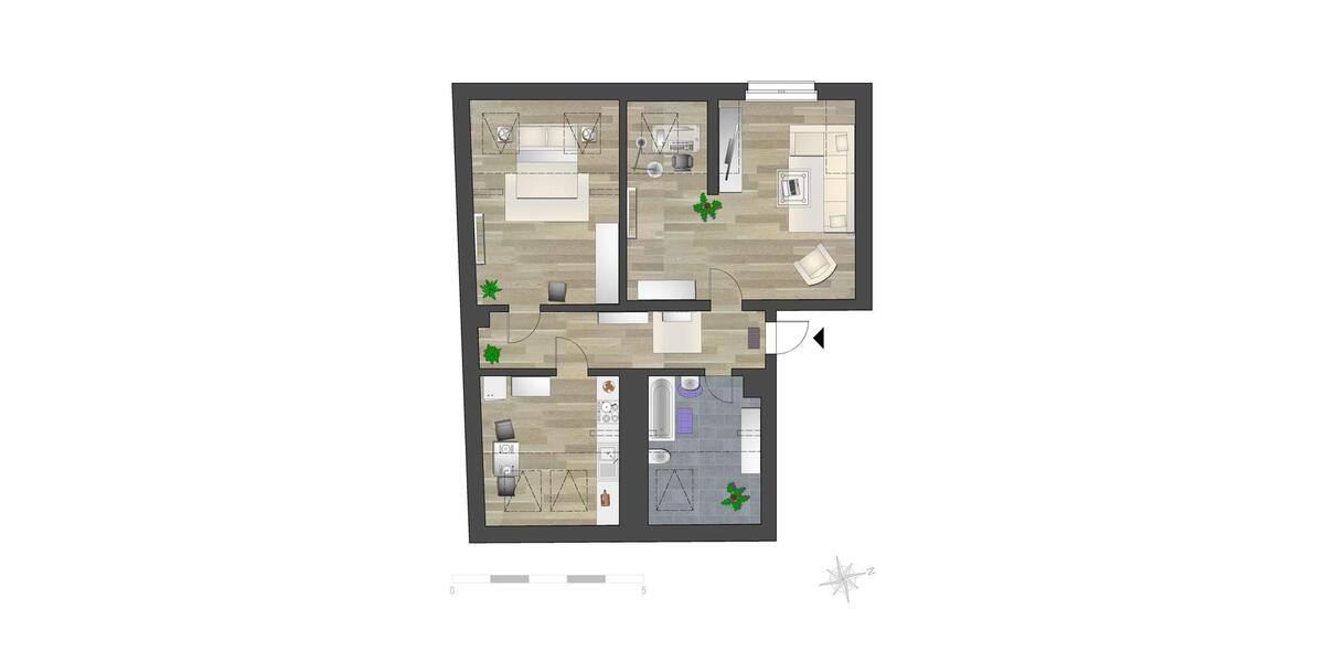 Dachgeschoßwohnung Chemnitz Hilbersdorf - 2 Zimmer, 75 m&sup2;, 413&euro; | Angebot:26681285
