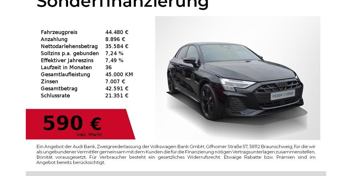 Audi A3 4.900 km 42.480 &euro; Fürth 90763