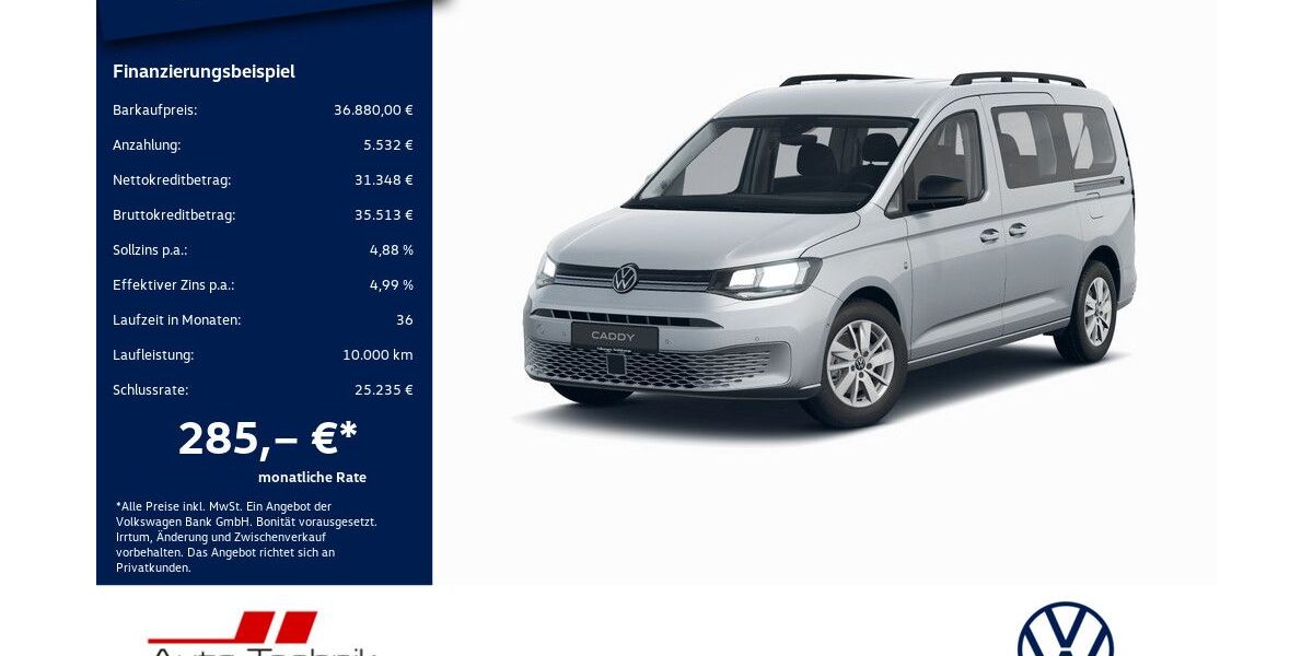 VW Caddy Maxi 12.789 km 36.880 &euro; Wittenberge 19322