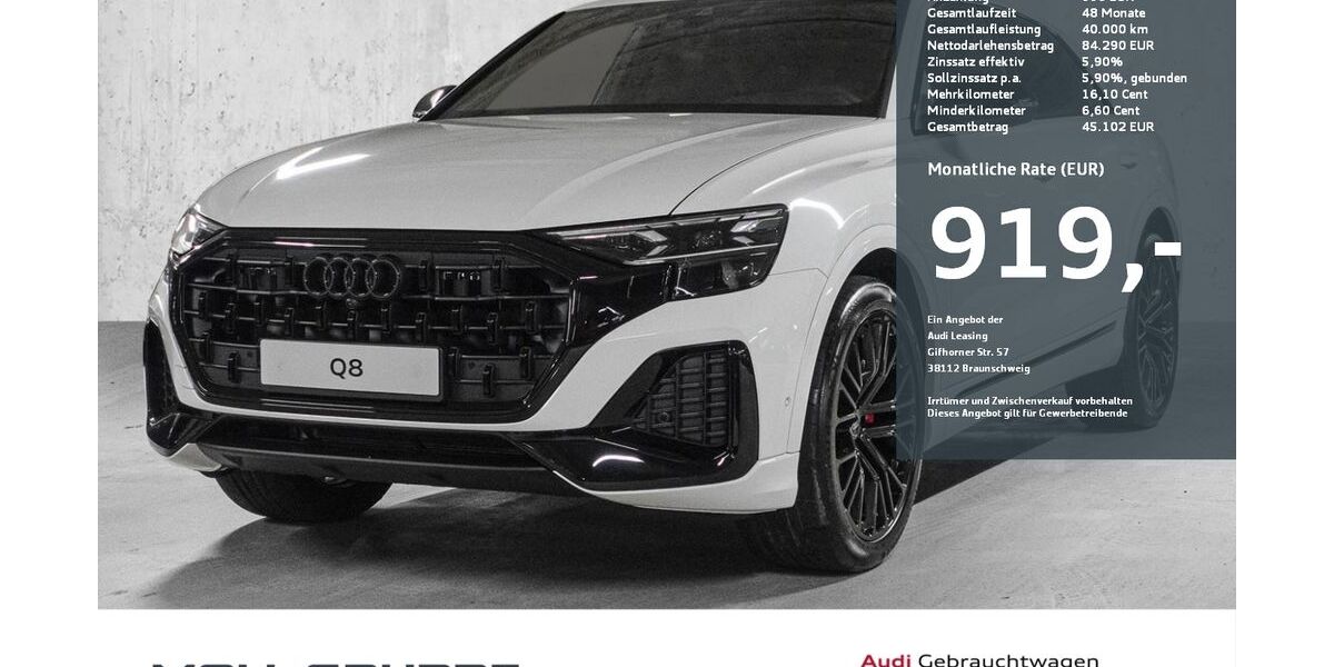 Audi Q8 10.000 km 101.490 &euro; Düsseldorf 40549