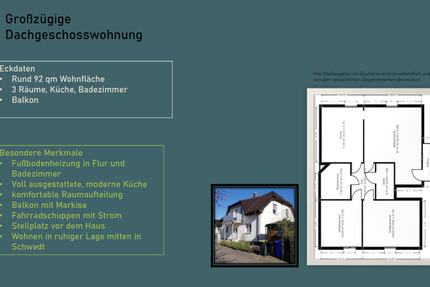 3 Zimmer Dachgeschosswohnung mit Balkon 3 zimmer