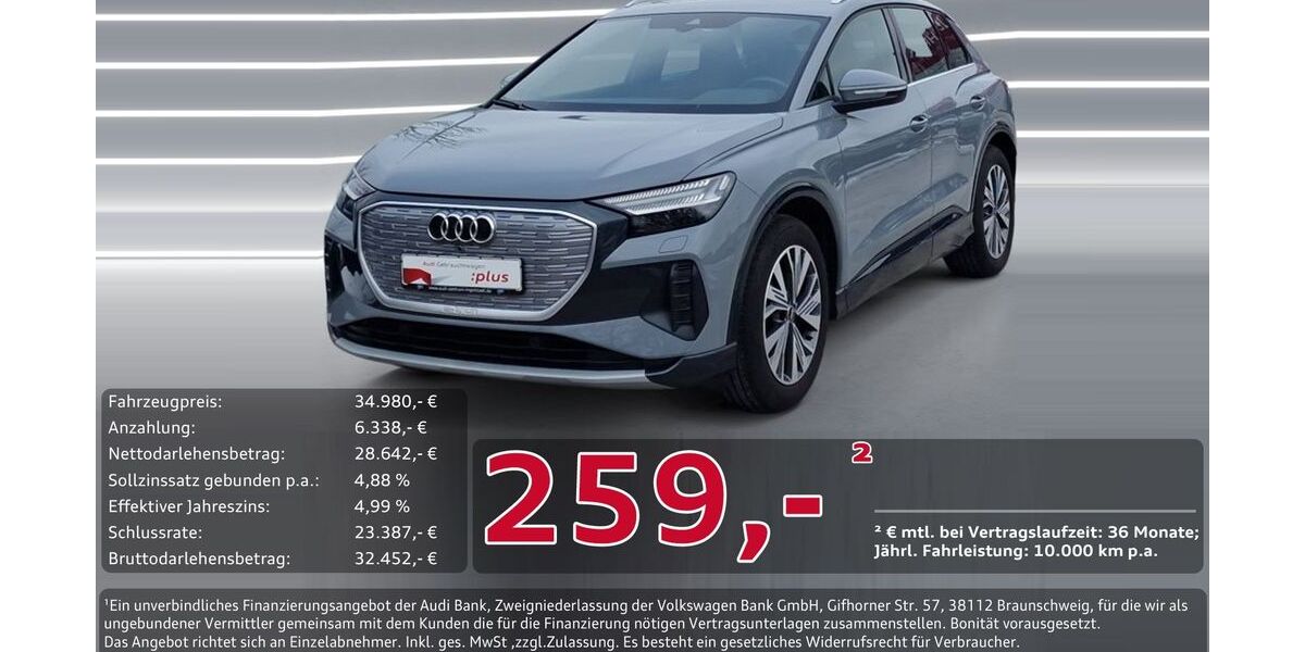 Audi Q4 e-tron 22.563 km 34.980 &euro; Ingolstadt 85057
