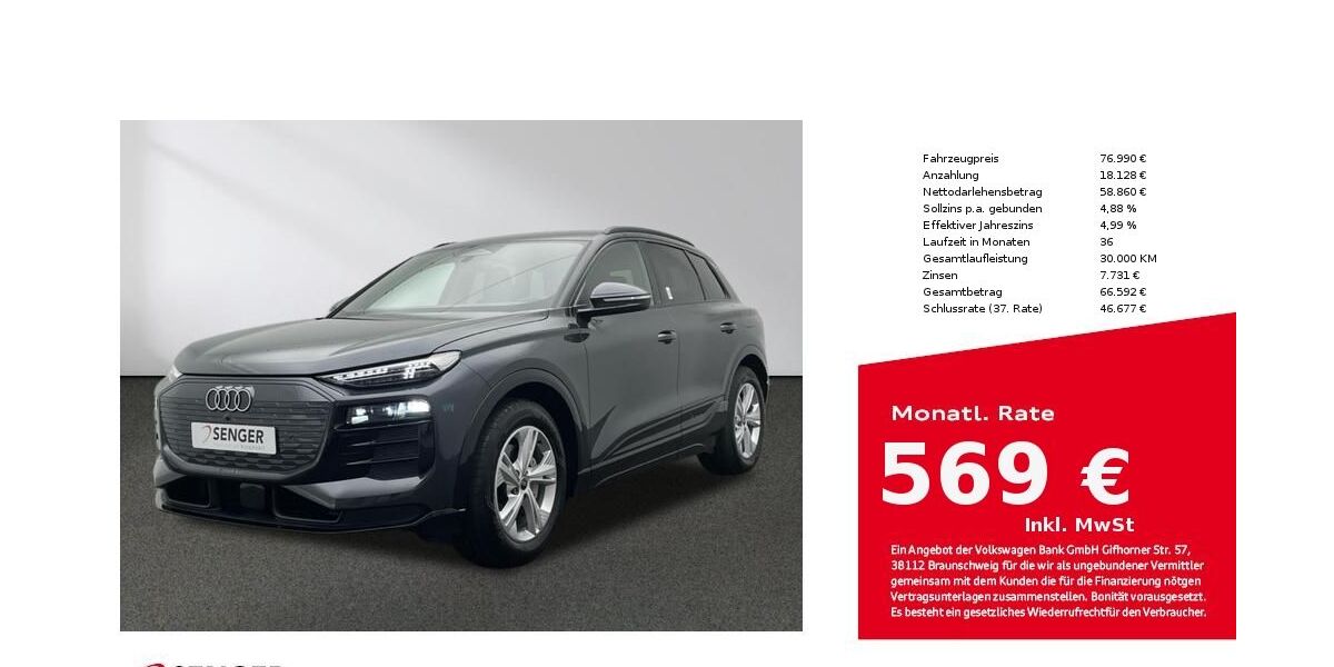 Audi Q6 e-tron 9.000 km 73.490 € Münster 48153