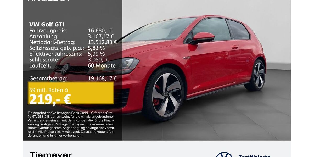 VW Golf 75.663 km 16.680 &euro; Bochum 44892