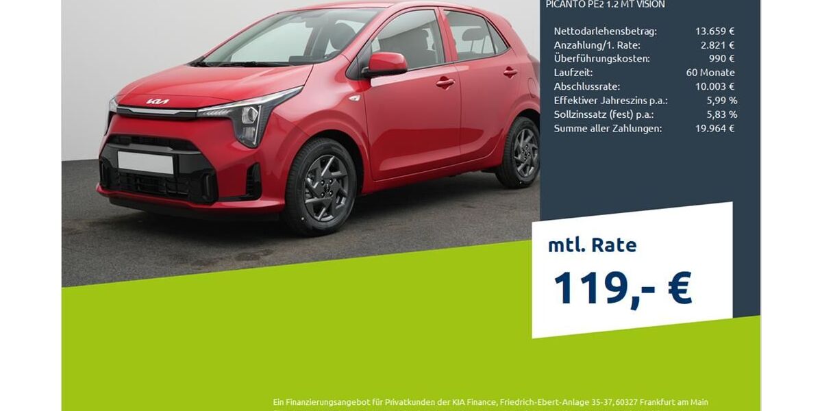Kia Picanto 5.900 km 15.880 € Borken 46325