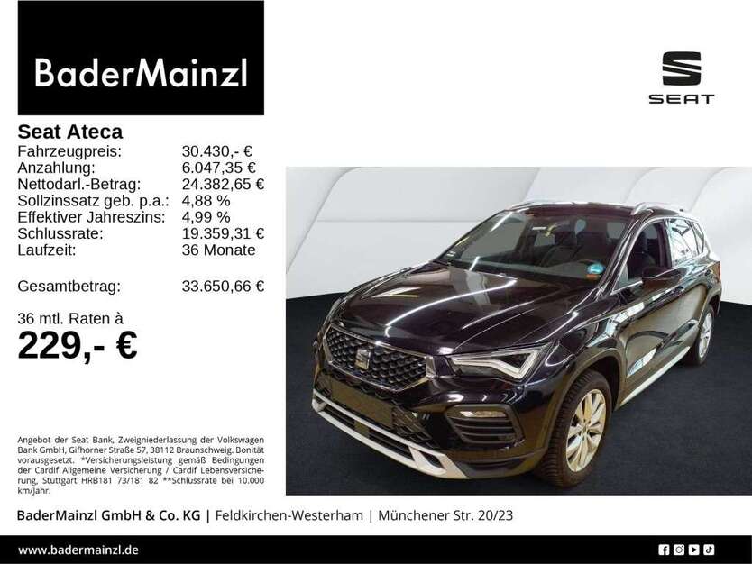Seat Ateca 7.500 km 30.430 € Feldkirchen - Westerham 83620