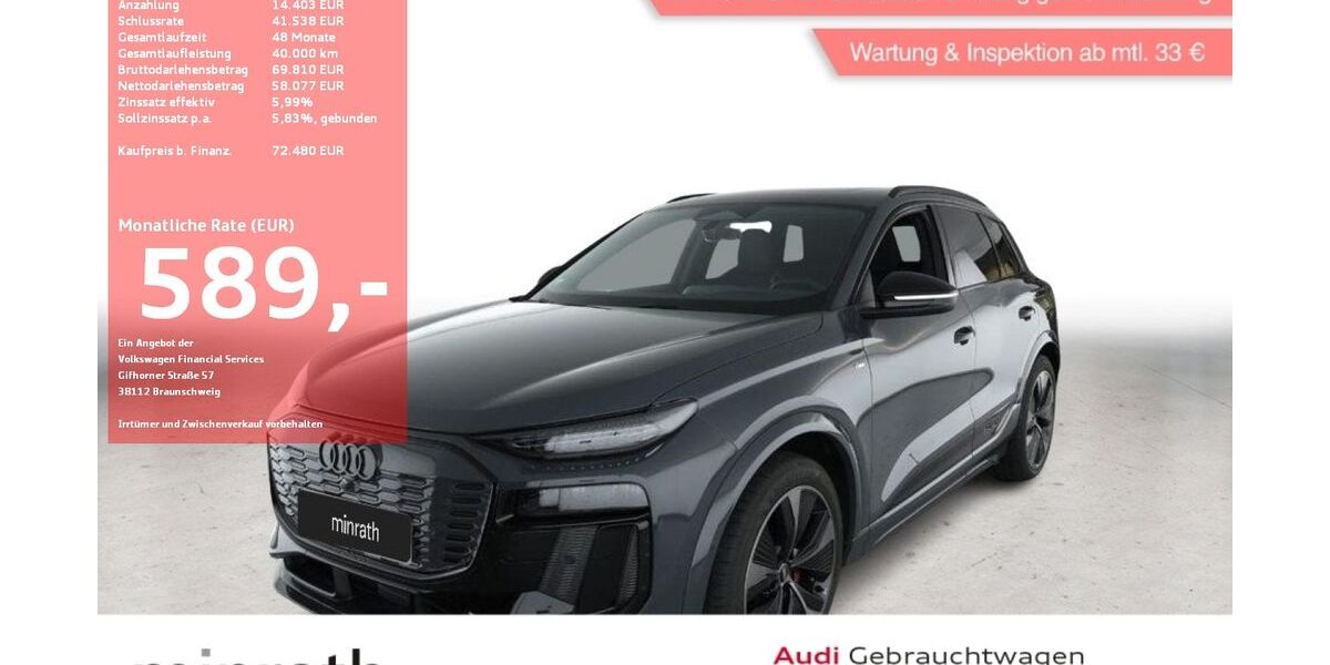 Audi Q6 e-tron 7.322 km 71.980 &euro; Moers-Hülsdonk 47441