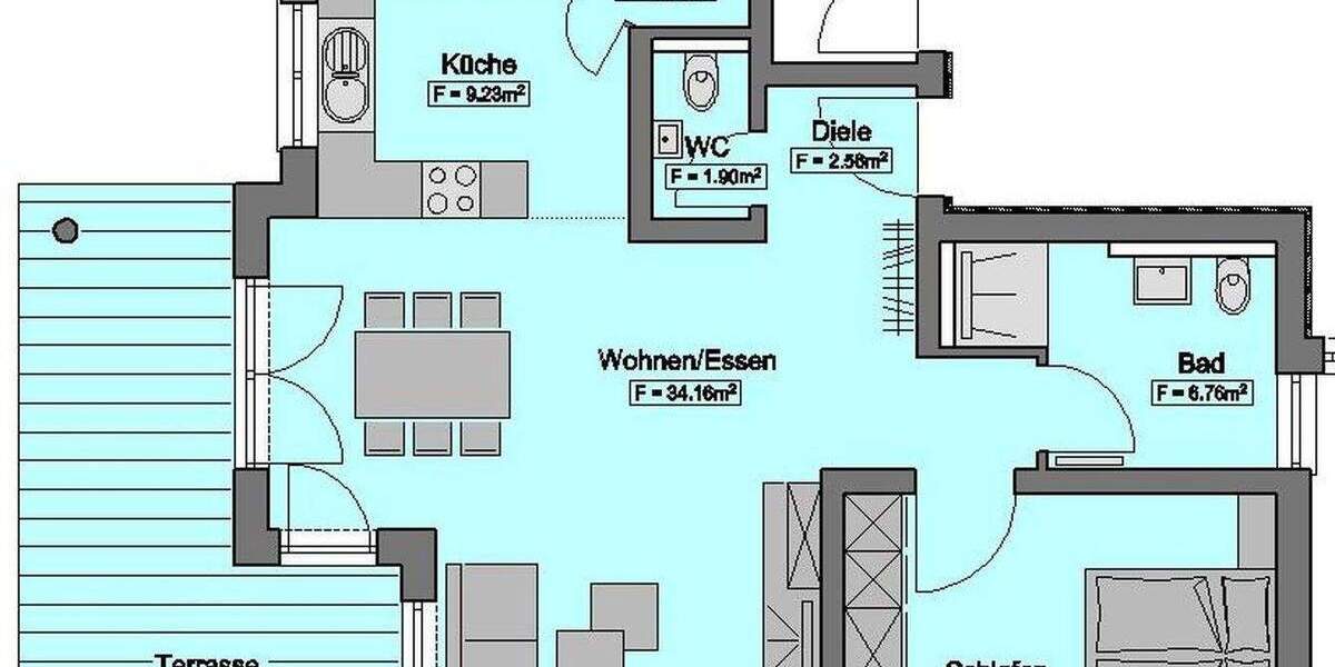 Etagenwohnung Horb Bildechingen - 2 Zimmer, 82 m&sup2;, 349.800&euro; | Angebot:24249721
