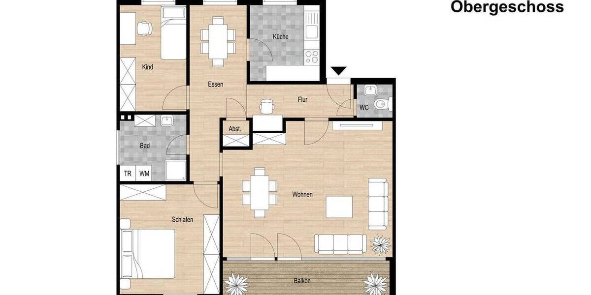 Etagenwohnung Bocholt - 3 Zimmer, 94 m&sup2;, 224.000&euro; | Angebot:26903625