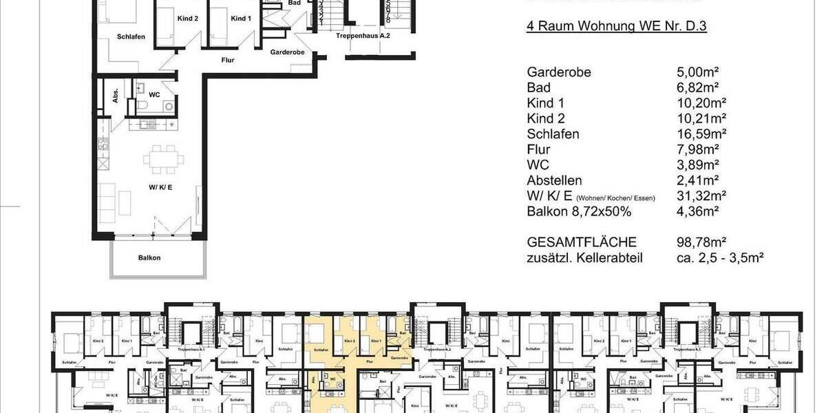 Etagenwohnung Heidenau - 4 Zimmer, 98 m&sup2;, 443.900&euro; | Angebot:26501133